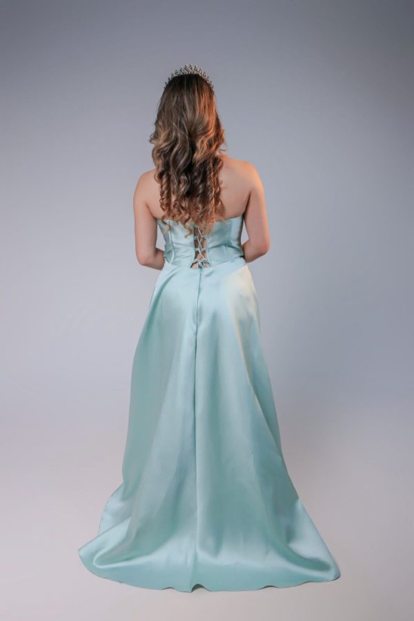 Vestido Corset Paete Verde Oliva 4740 2