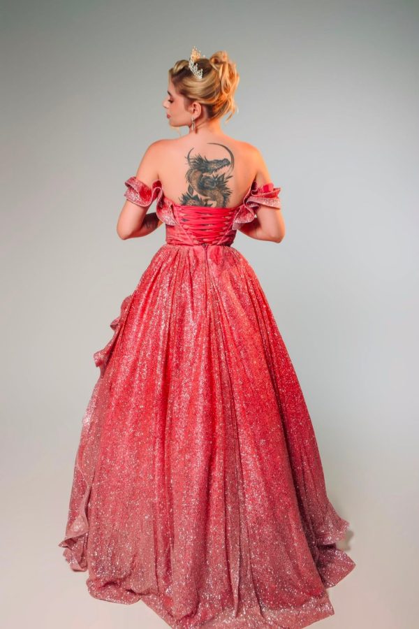 Vestido Rosa Camadas 4620 - 3