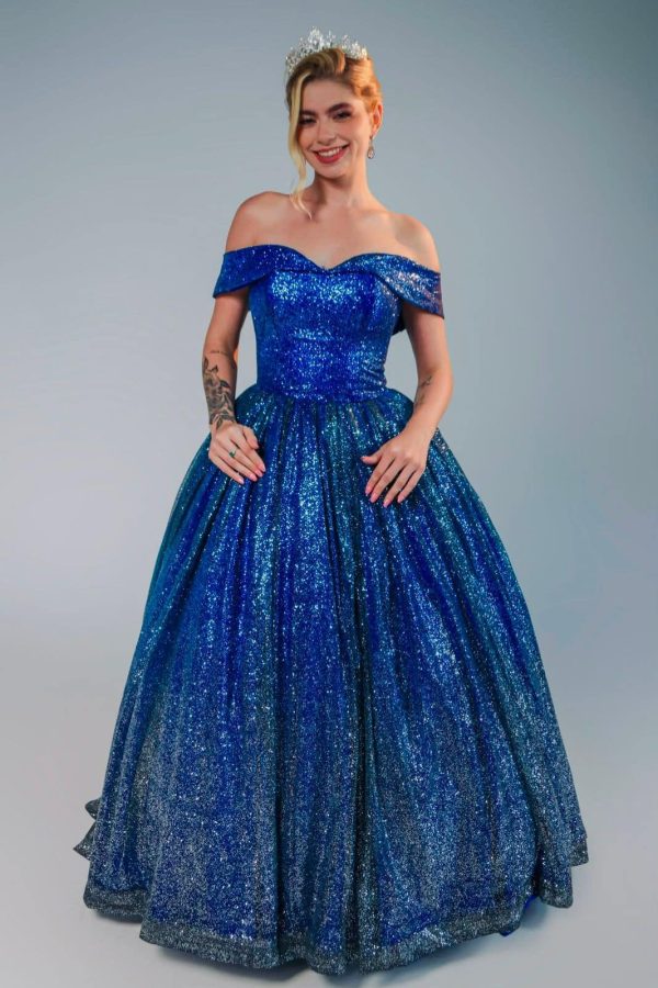 Vestido azul celestial 2870 - 1