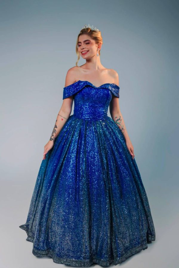 Vestido azul celestial 2870 - 2