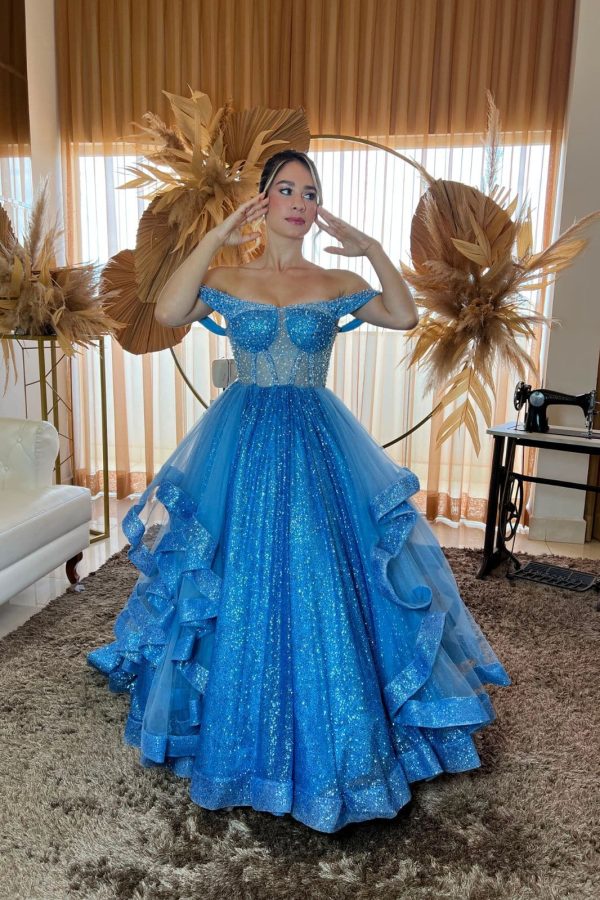 Vestido azul serenity Layla 4232 - 3