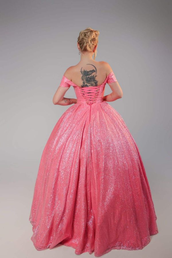 Vestido rosa Barbie glitter 4023 - 2