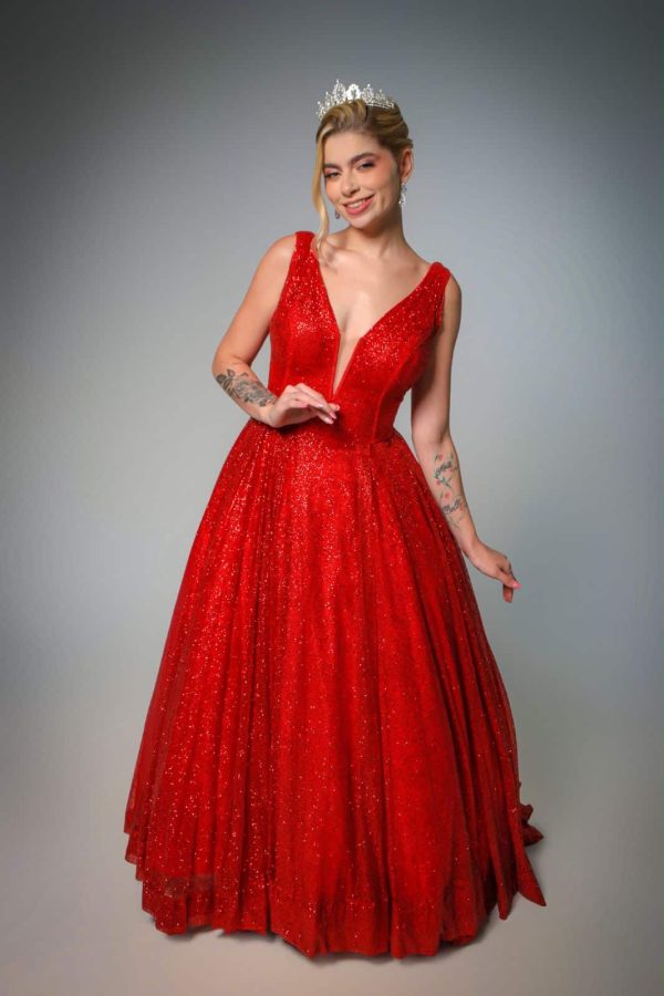 Vestido vermelho 3576 - 1